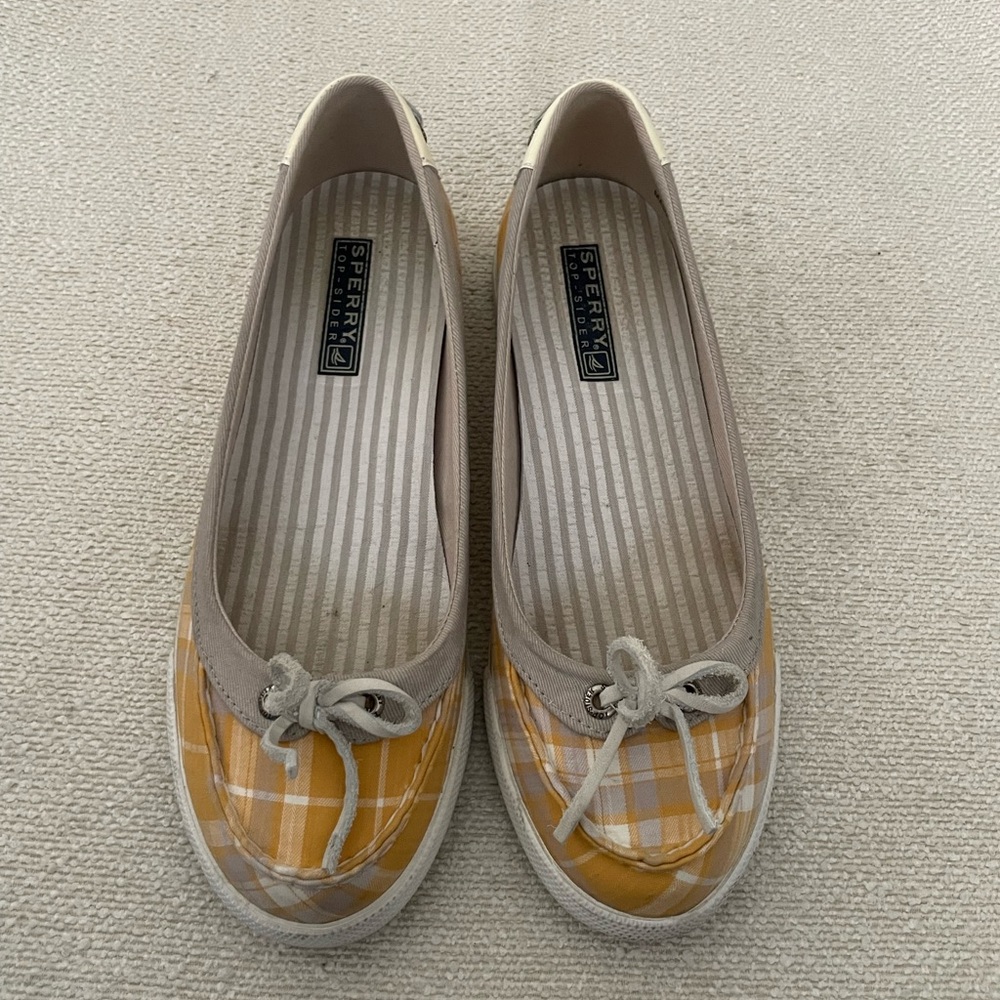 6.5W Sperry Freeport Yellow Plaid